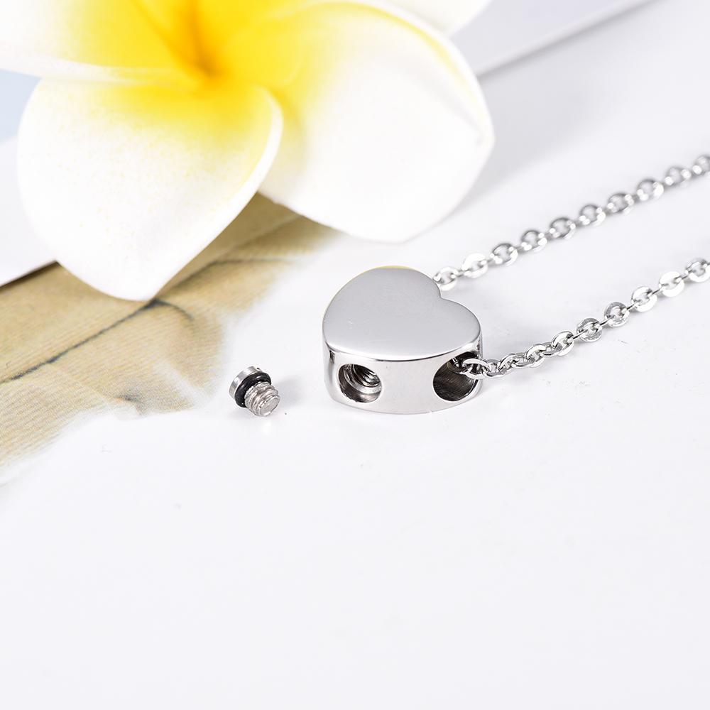 Cremation Necklace - Heart Shaped Cremation Urn Necklace
