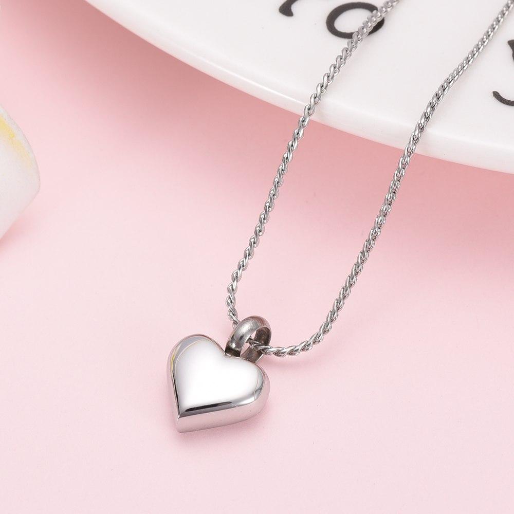 Cremation Necklace - Heart Shaped Cremation Urn Necklace