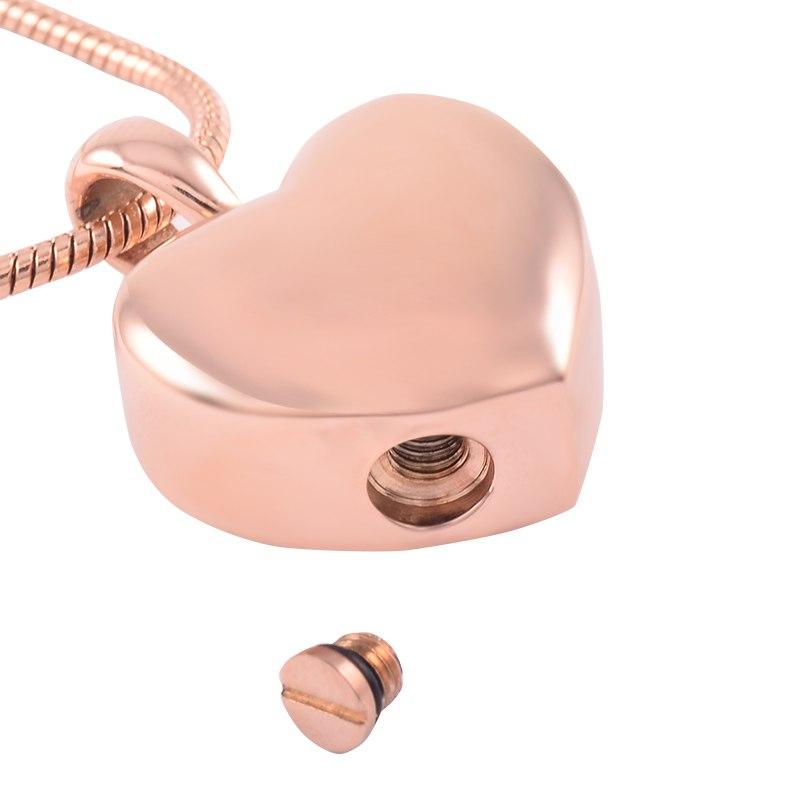 Cremation Necklace - Heart Shaped Cremation Urn Necklace