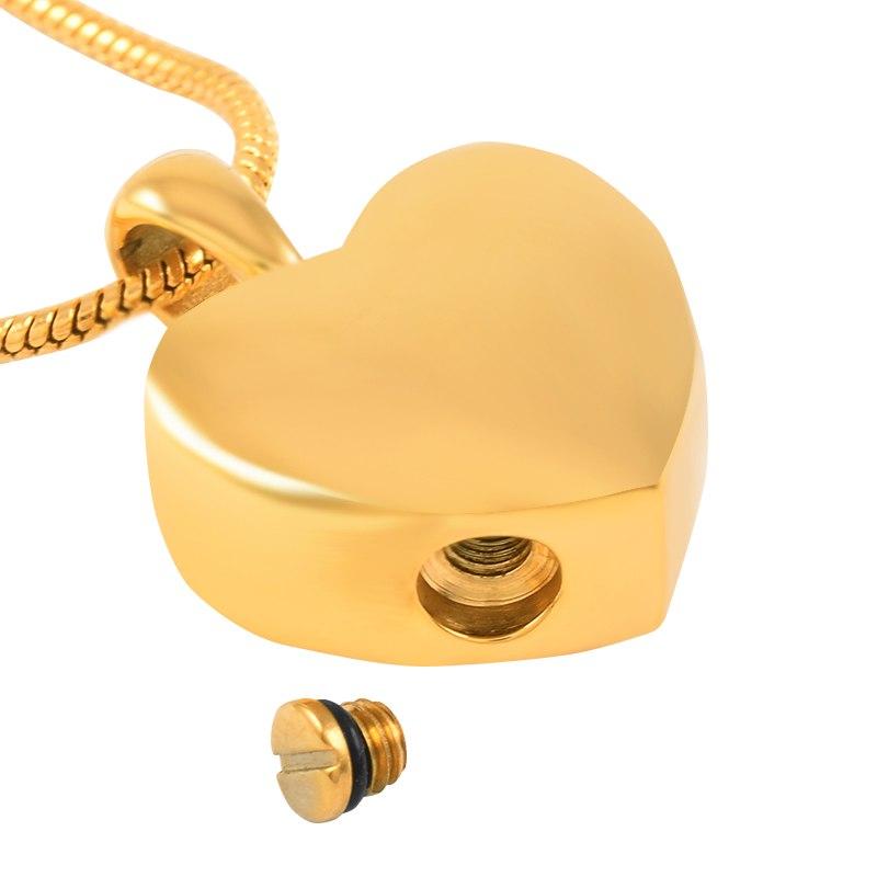 Cremation Necklace - Heart Shaped Cremation Urn Necklace