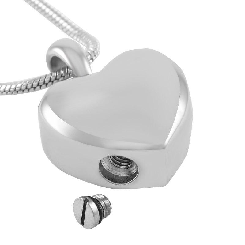 Cremation Necklace - Heart Shaped Cremation Urn Necklace