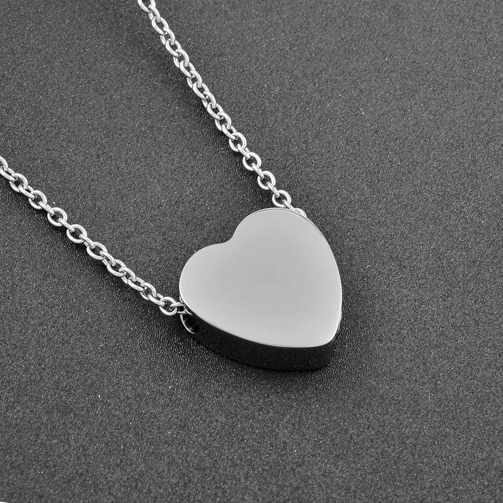 Cremation Necklace - Heart Shaped Cremation Urn Necklace With Etched Tree Of Life