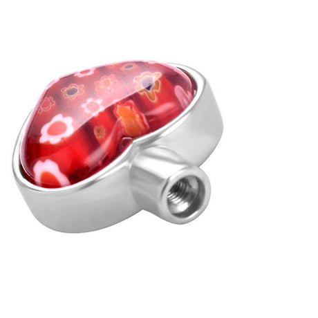 Cremation Necklace - Heart Shaped Murano Glass Cremation Urn Necklace