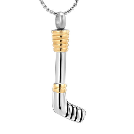 Cremation Necklace - Hockey Stick Cremation Urn Necklace