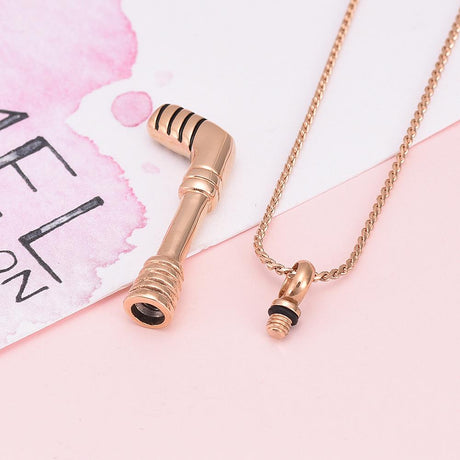 Cremation Necklace - Hockey Stick Cremation Urn Necklace