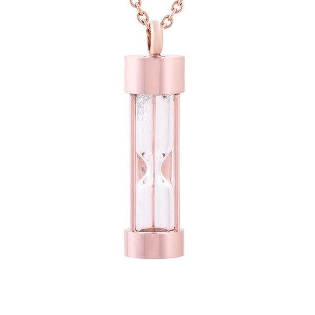 Cremation Necklace - Hourglass Cremation Urn Necklace