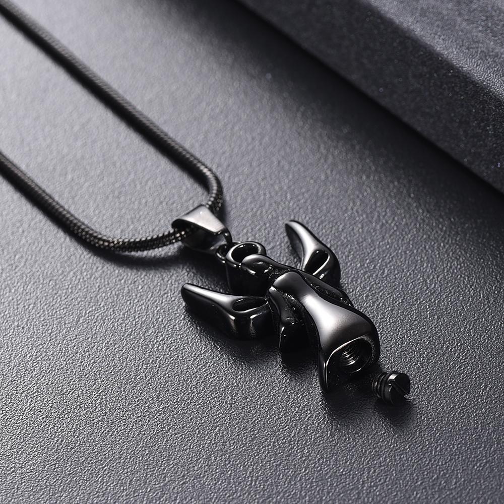 Cremation Necklace - Infinity Angel With Wings Cremation Urn Necklace