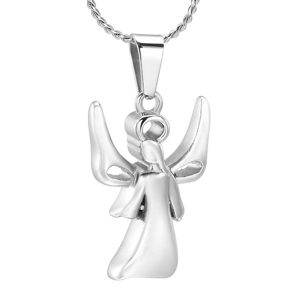 Cremation Necklace - Infinity Angel With Wings Cremation Urn Necklace