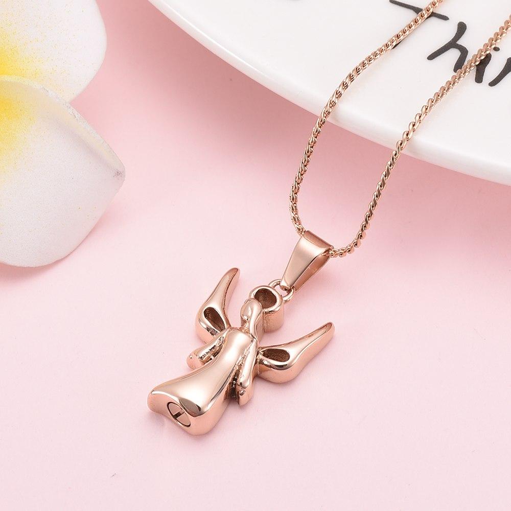 Cremation Necklace - Infinity Angel With Wings Cremation Urn Necklace