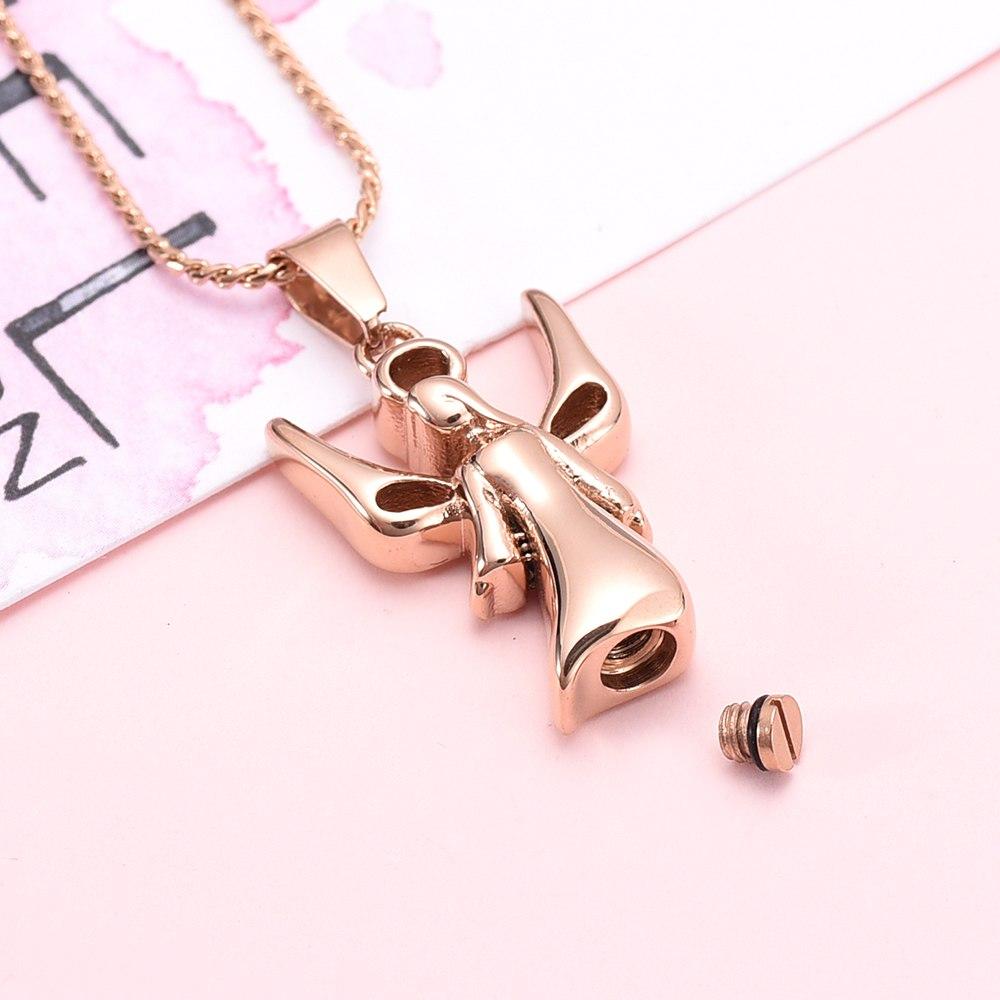 Cremation Necklace - Infinity Angel With Wings Cremation Urn Necklace