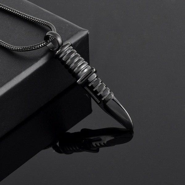 Cremation Necklace - Knife Blade Shaped Cremation Urn Necklace
