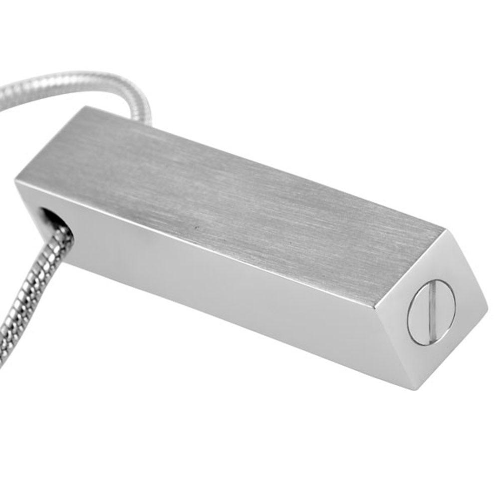 Cremation Necklace - LGBT Rainbow Rhinestone Cylinder Cremation Jewelry Necklace