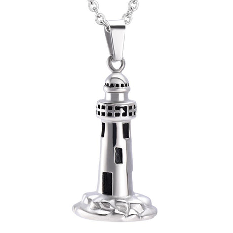 Cremation Necklace - Lighthouse Cremation Urn Necklace