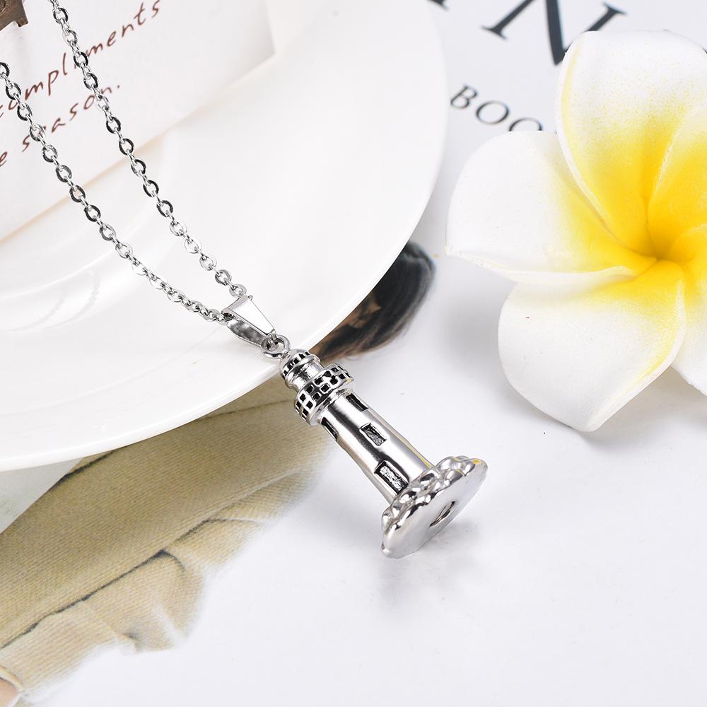 Cremation Necklace - Lighthouse Cremation Urn Necklace