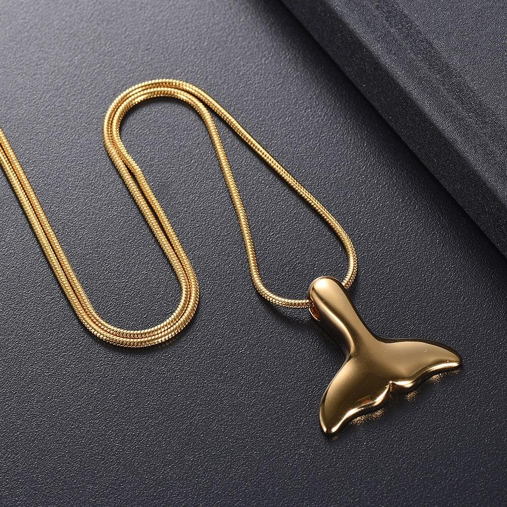 Cremation Necklace - Mermaid Tail Cremation Urn Necklace