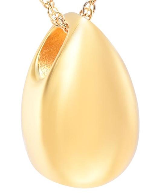Cremation Necklace - Modern Little Teardrop Cremation Urn Necklace