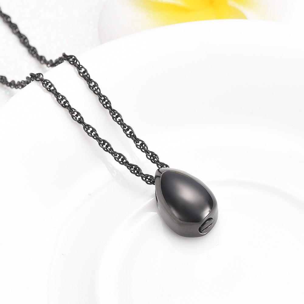 Cremation Necklace - Modern Little Teardrop Cremation Urn Necklace