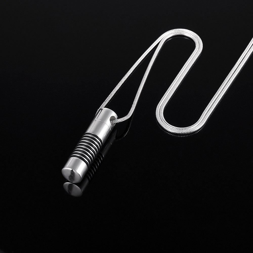 Cremation Necklace - Modern Style Cylindrical Cremation Urn Necklace