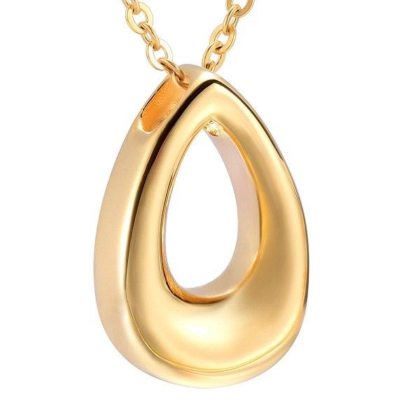 Cremation Necklace - Modern Tear Drop Shaped Cremation Urn Jewelry