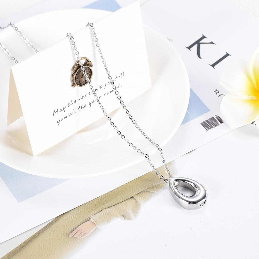 Cremation Necklace - Modern Tear Drop Shaped Cremation Urn Jewelry