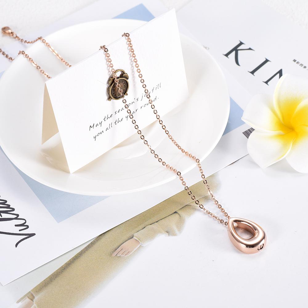 Cremation Necklace - Modern Tear Drop Shaped Cremation Urn Jewelry