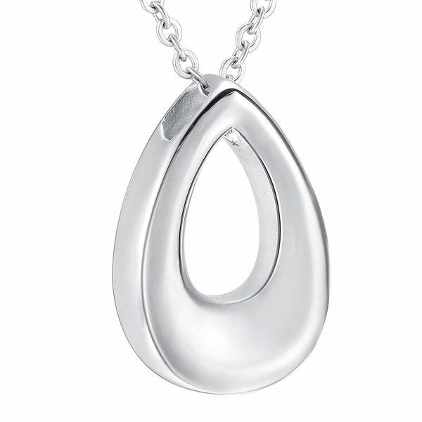 Cremation Necklace - Modern Tear Drop Shaped Cremation Urn Jewelry