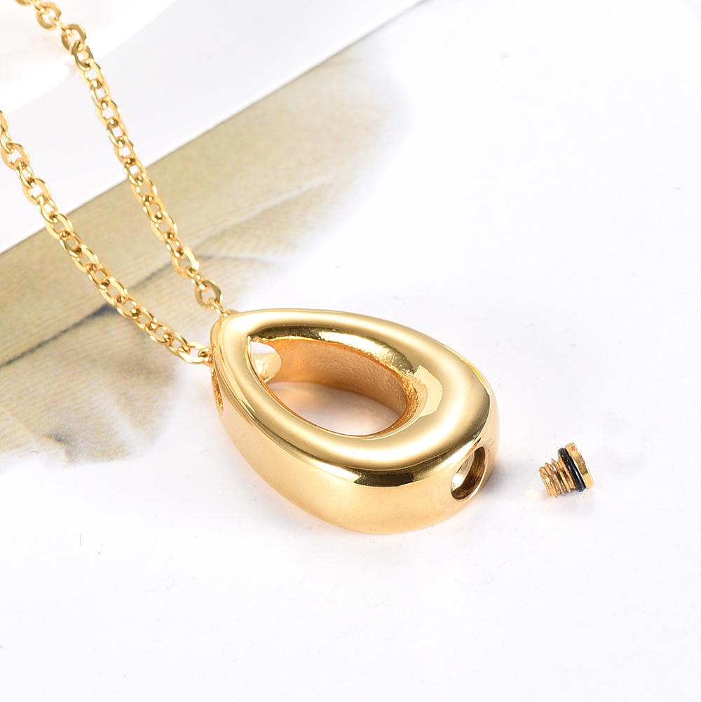 Cremation Necklace - Modern Tear Drop Shaped Cremation Urn Jewelry