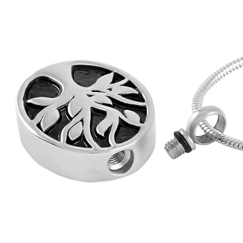 Cremation Necklace - Oval Tree Of Life Cremation Urn Necklace