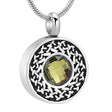 Cremation Necklace - Round Pendant Cremation Urn Necklace