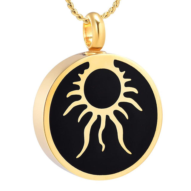 Cremation Necklace - Shining Sun Cremation Urn Necklace