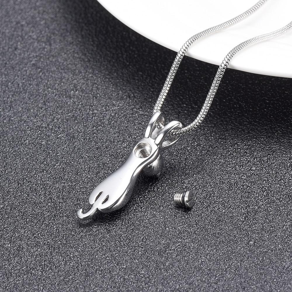 Cremation Necklace - Silver Cat Cremation Urn Necklace