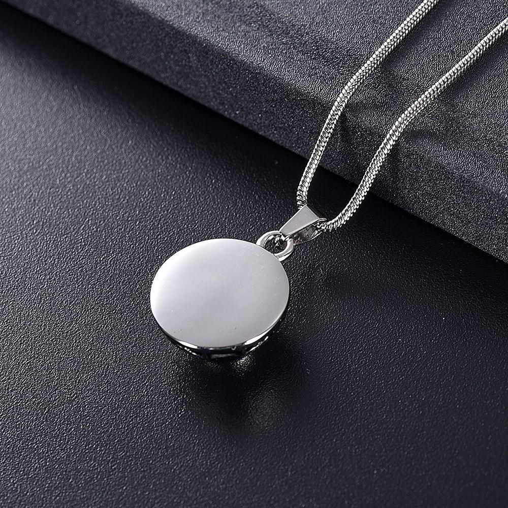 Cremation Necklace - Silver Celtic Style Circle Cremation Urn Necklace