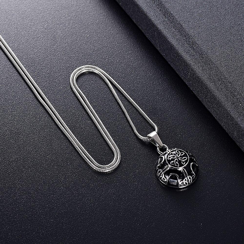 Cremation Necklace - Silver Celtic Style Circle Cremation Urn Necklace