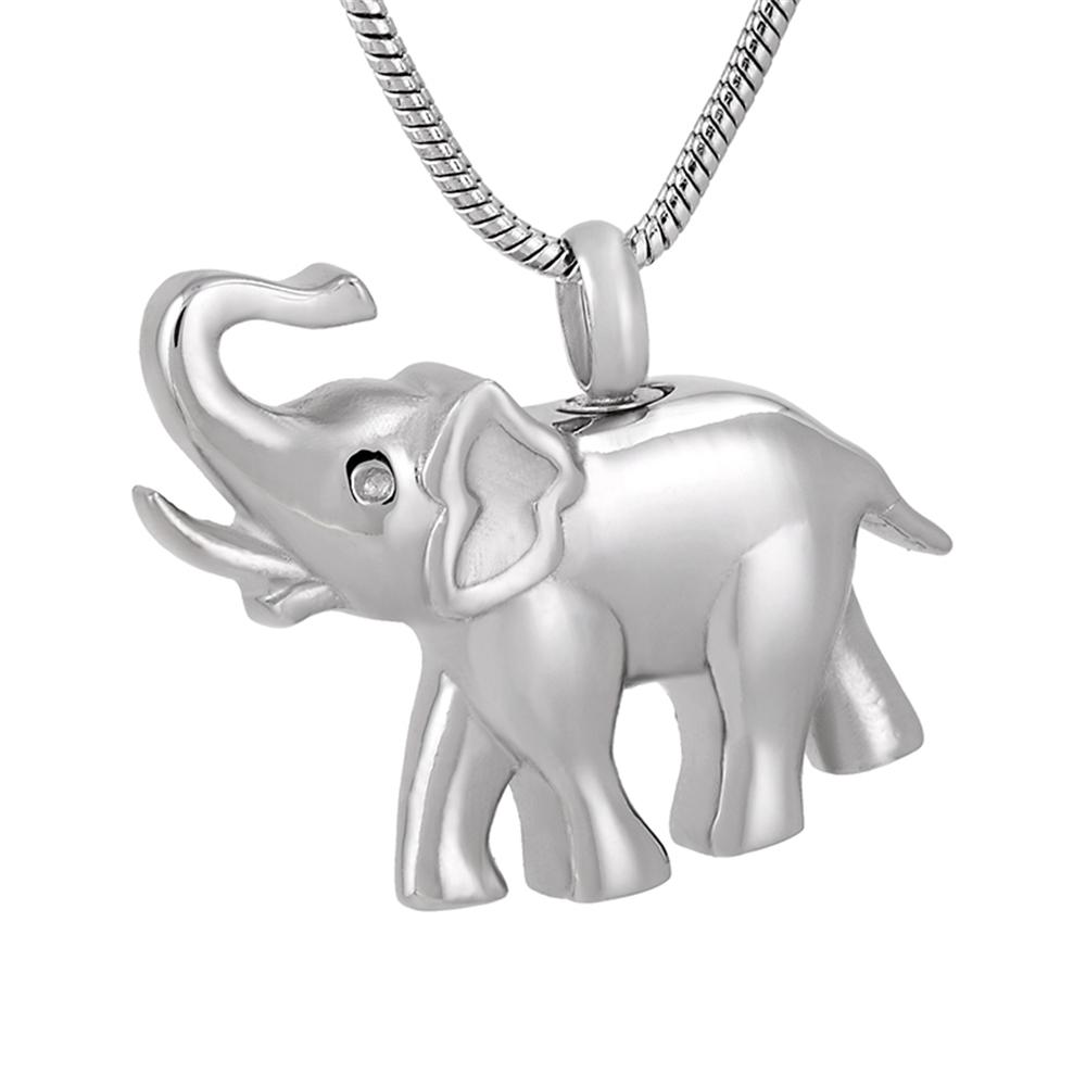 Cremation Necklace - Silver Elephant Cremation Urn Necklace