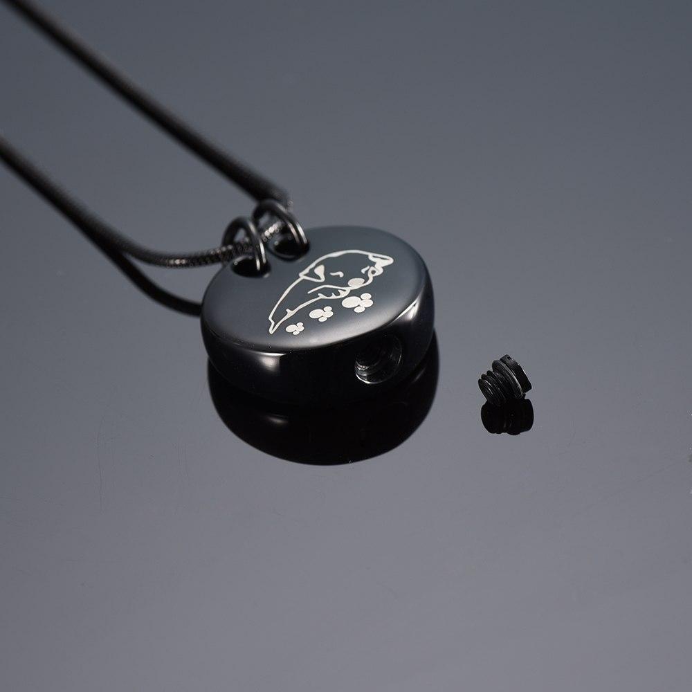 Cremation Necklace - Sleeping Dog Cremation Urn Necklace