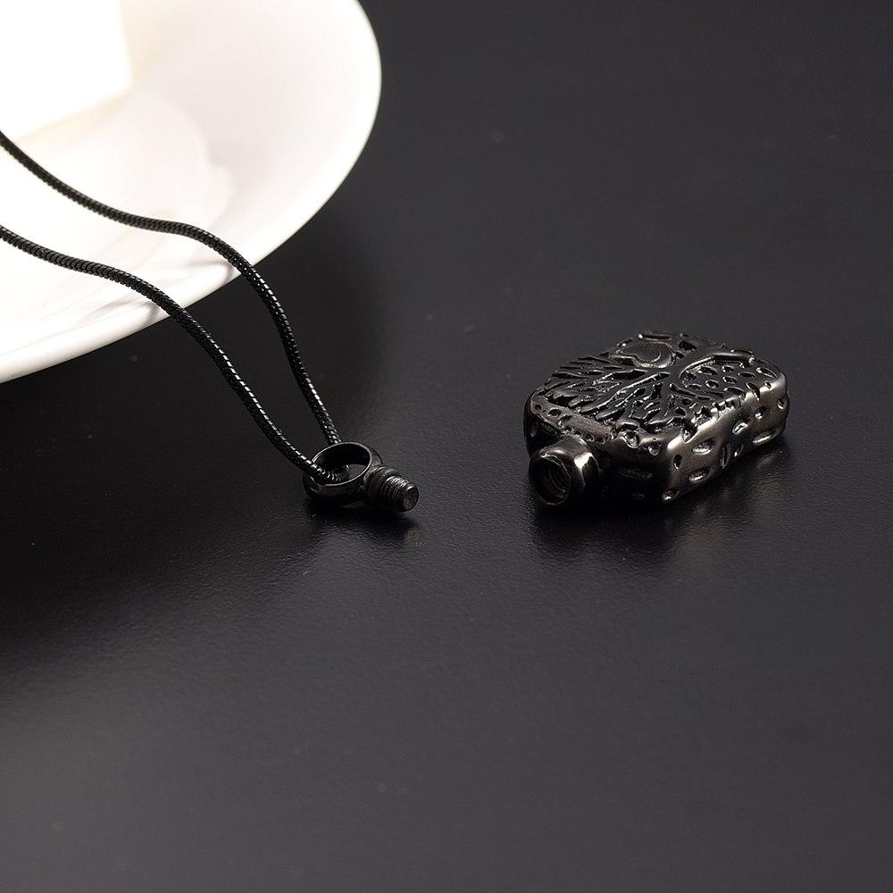Cremation Necklace - Square Tree Of Life Cremation Urn Necklace