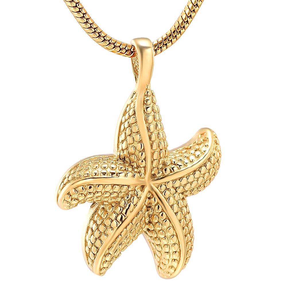 Cremation Necklace - Starfish Cremation Urn Necklace