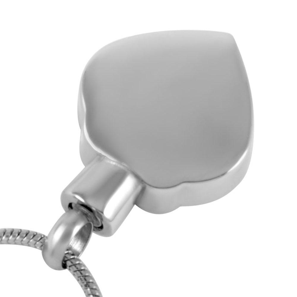 Cremation Necklace - Vintage Heart Shaped Cremation Urn Necklaces With Rhinestone Gemstone