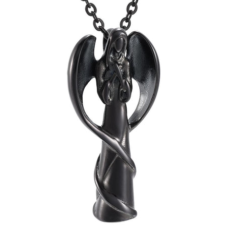 Cremation Necklace - Winged Angel Cremation Urn Necklace