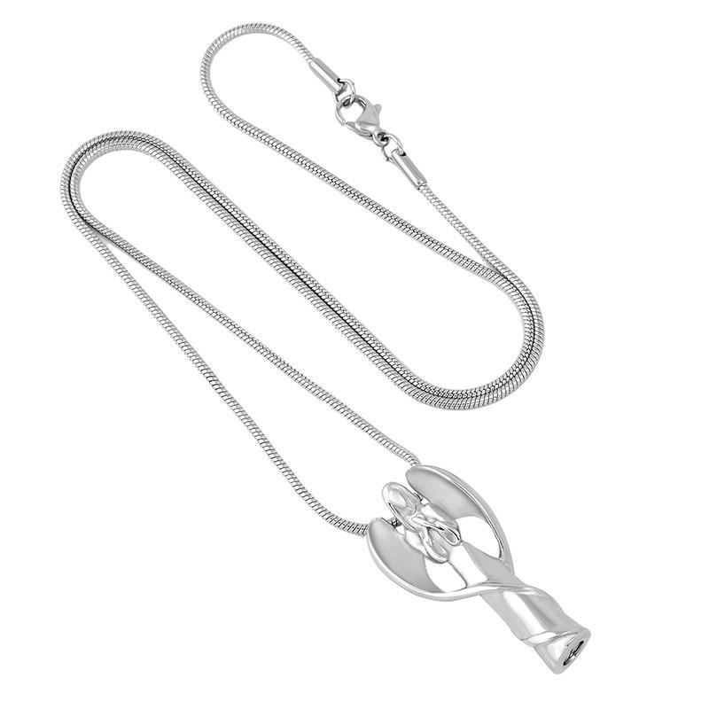 Cremation Necklace - Winged Angel Cremation Urn Necklace