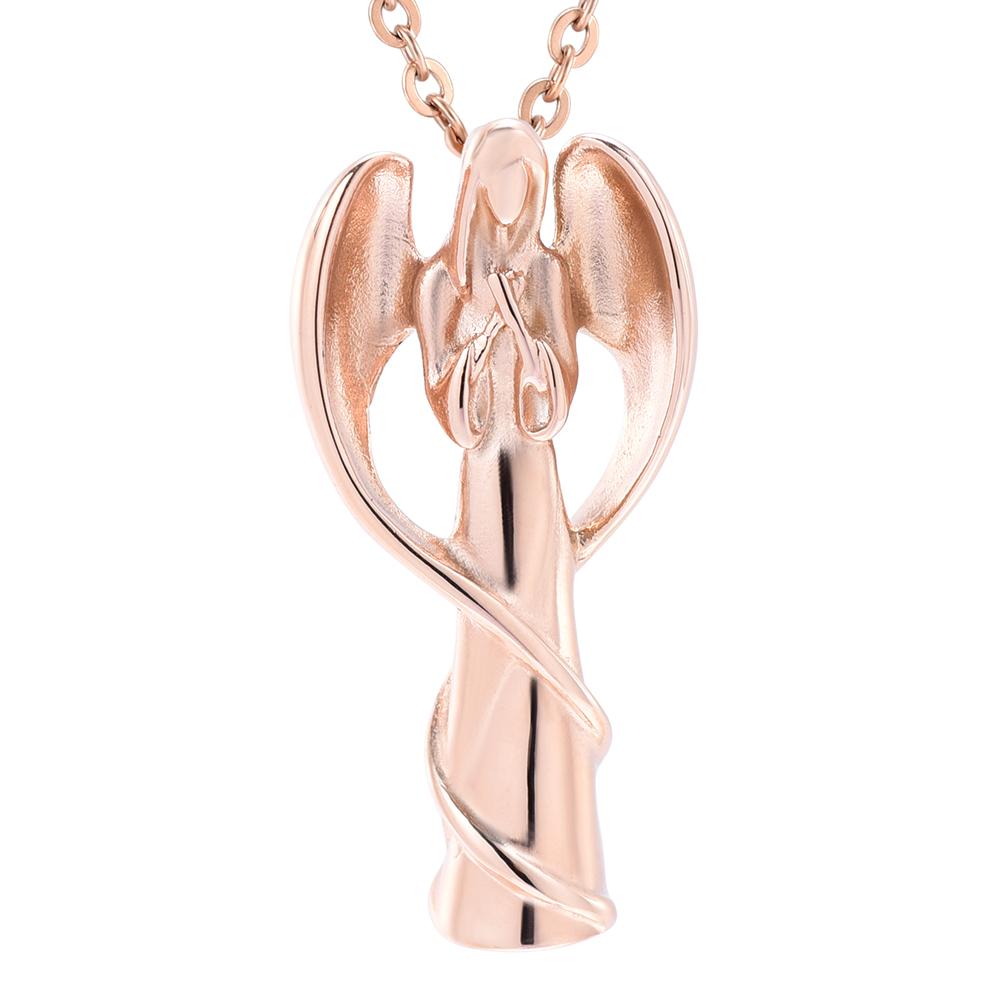 Cremation Necklace - Winged Angel Cremation Urn Necklace