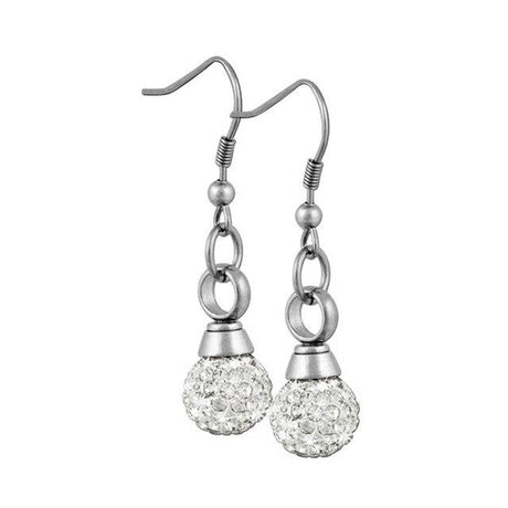 Earrings - Crystal Ball Cremation Urn Earrings