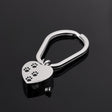 Keychain - Simple Heart Shaped Cremation Urn Keychain With Pet Paws