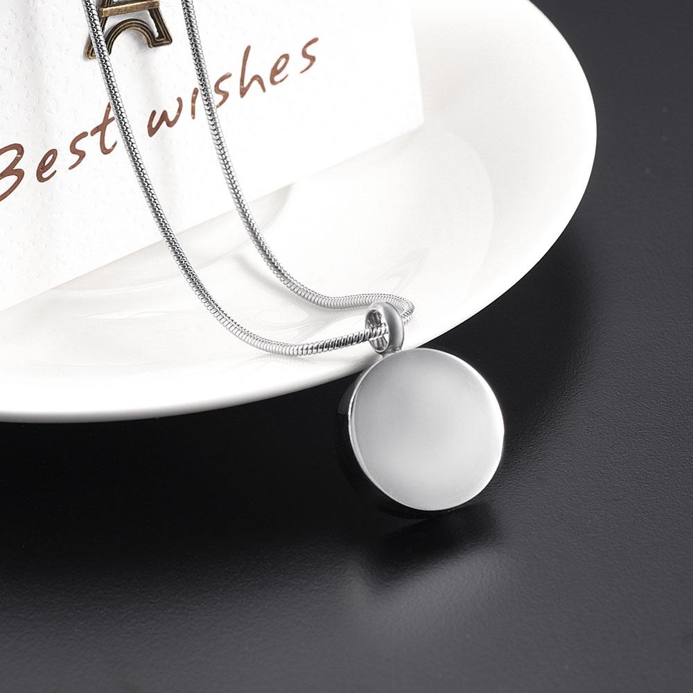 Paw Print Cremation Urn Necklace Etched With A Heart