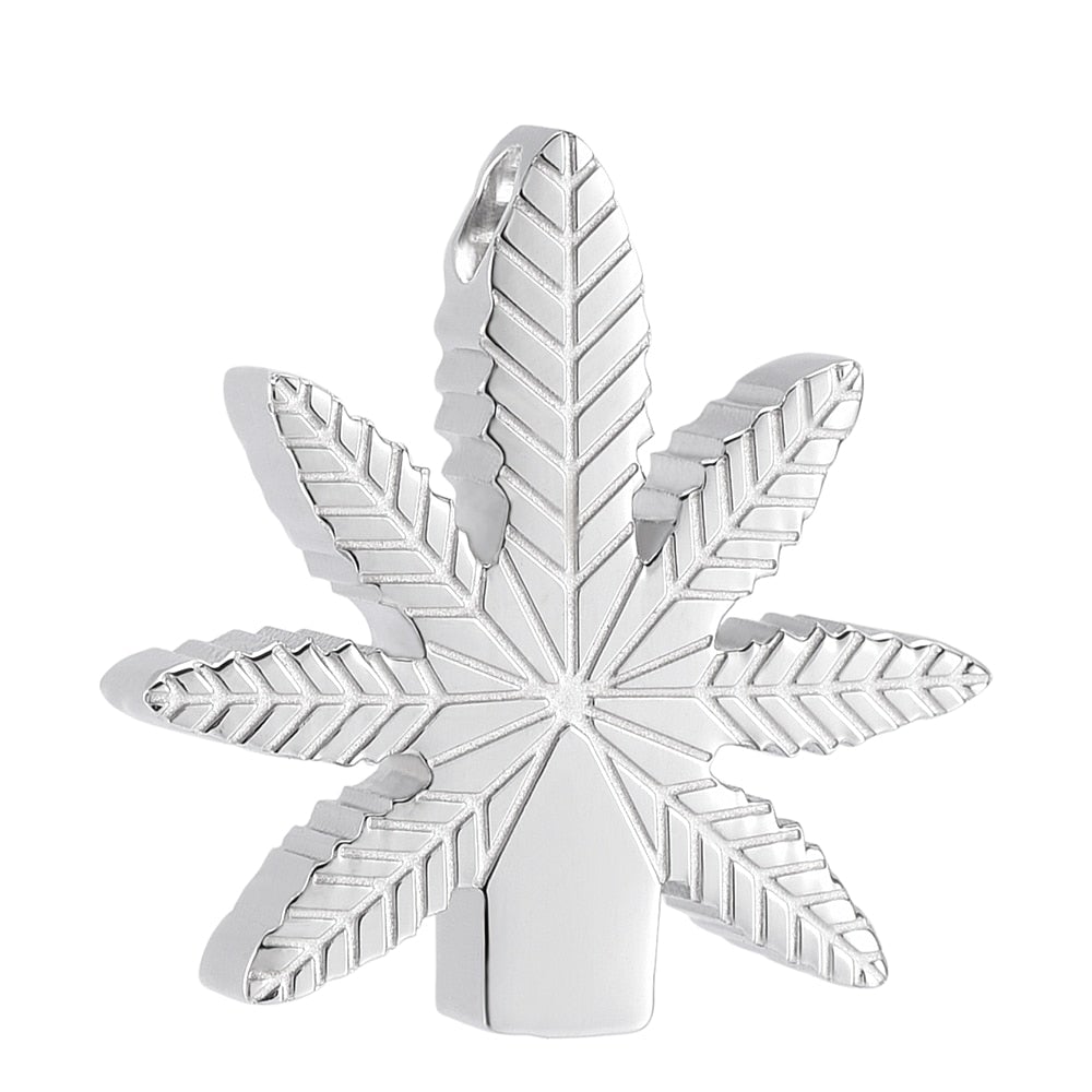 Pot Leaf Cremation Urn Necklace Cremation Necklace Cherished Emblems