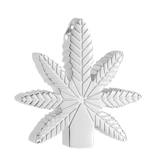 Pot Leaf Cremation Urn Necklace Cremation Necklace Cherished Emblems