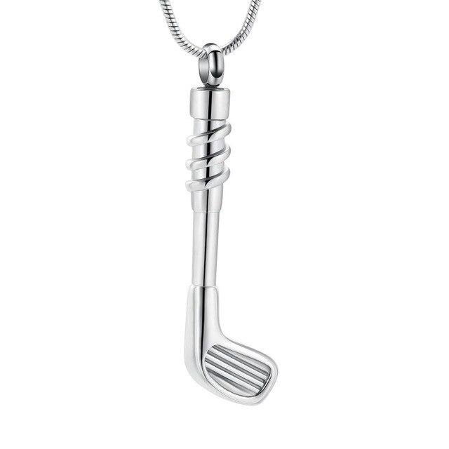 Golf Club Cremation Urn Necklace Cremation Necklace Cherished Emblems Silver Necklace Box Funnel