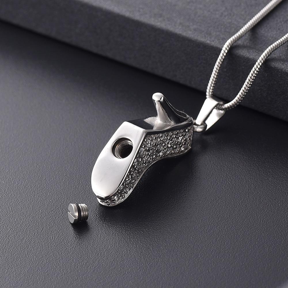 Rhinestone High-Heeled Shoe Cremation Necklace Cremation Necklace Cherished Emblems