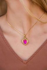 Golden Angel Wings Heart Cremation Urn Necklace With Gemstone Cremation Necklace Cherished Emblems 