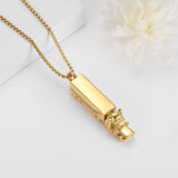 18 Wheeler Semi Truck Urn Necklace Cremation Necklace Cherished Emblems 